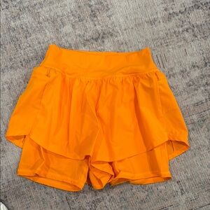Oner active orange double layer shorts
